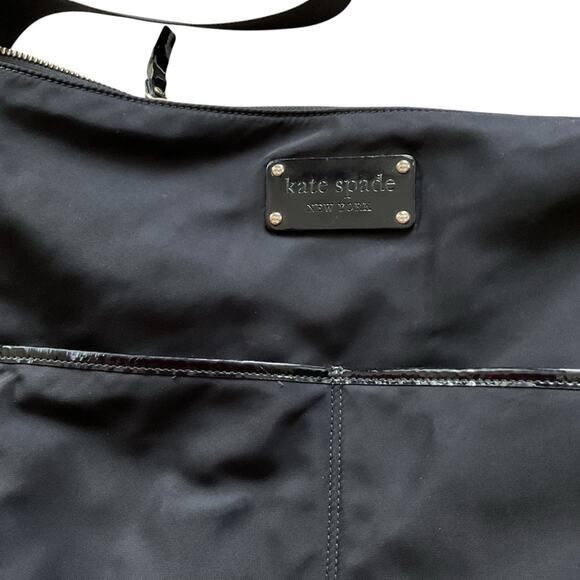 KATE SPADE "Serena" Black‎ Nylon Baby Diaper Bag - Picture 2 of 6
